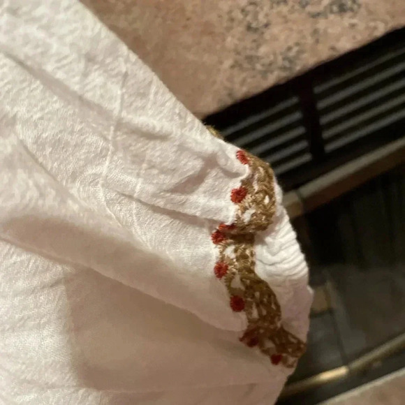 Max Studio embroidered 3/4 sleeve gauzy 100% cotton boho/cottagecore/western Sm - Picture 4 of 6